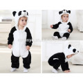 Bébé doux Barboteuse Animal Onesie Costume Cartoon Outfit Homewear dormir porter, flanelle, mignon panda, mignon à capuchon serviette